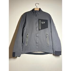 Mountain Hardwear Men EUC Gray Conduit Full Zip Softshell Airshield Jacket L